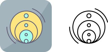 Venn Diagram Icon Design vector