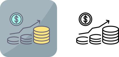 Money Growth Icon Design vector
