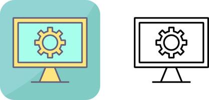 Monitor Screen Icon Design vector