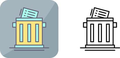 Trash List Icon Design vector