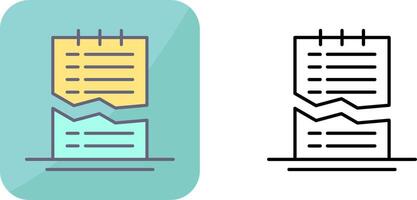Corrupted List Icon Design vector