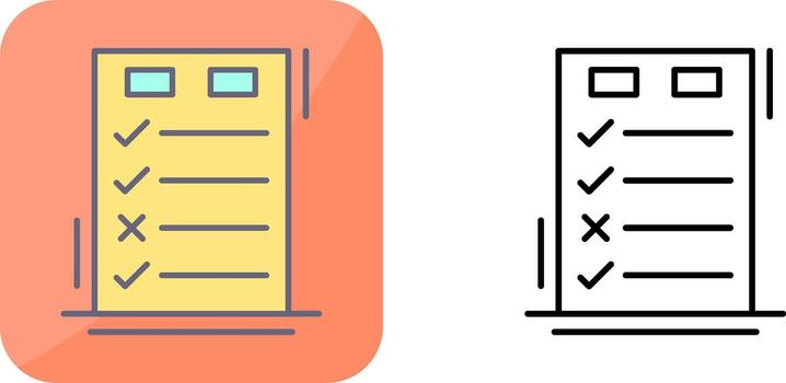 Today to Done CheckList Icon Design vector