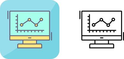 Line Chart Icon Design vector