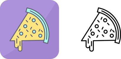 Pizza rebanada icono diseño vector