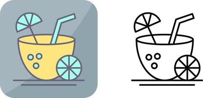 Coconut Drink Icon Design vector