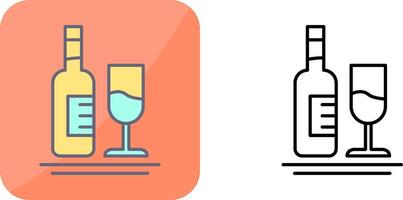 White Wine Icon Design vector