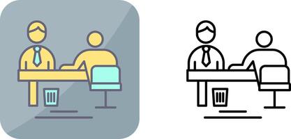 Evaluating work Icon Design vector