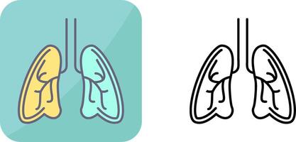 diseño de icono de pulmones vector