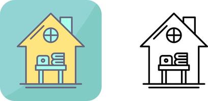 hogar trabajo sitio icono diseño vector