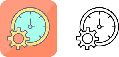 hora ajuste icono diseño vector