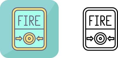 Fire Button Icon Design vector