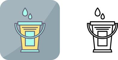 Water Bucket Icon Design vector