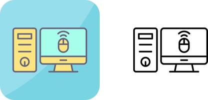 Desktop Computer Icon Design vector
