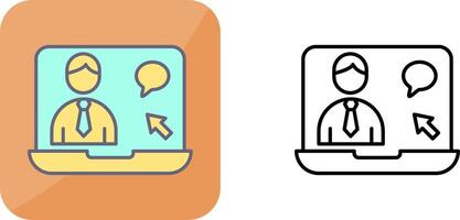 Online Interview Icon Design vector