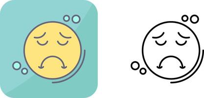 triste icono diseño vector