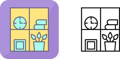Bookshelf Icon Design vector