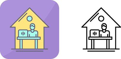 Work At Home Icon Design vector