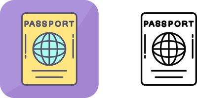 diseño de icono de pasaporte vector