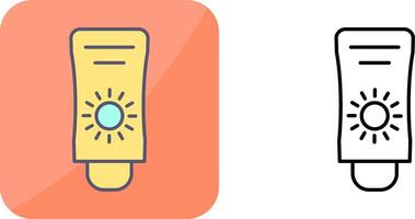 Sun Cream Icon Design vector