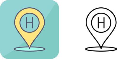 Hotel Location Icon Design vector