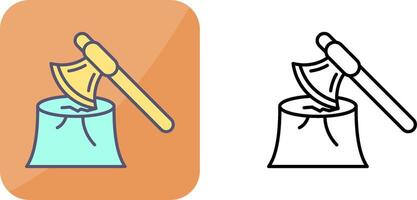 Wood Axe Icon Design vector