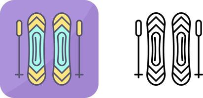 Ski Sticks Icon Design vector