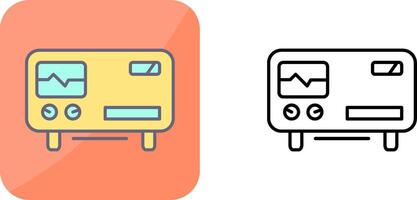 Oscillscope Icon Design vector