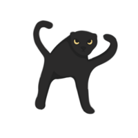 Weird Angry Black Cat Meme Sticker Tshirt Illustration png