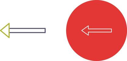 Unique Left Arrow Icon Design vector