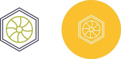 Unique Hexagonal Diaphram Icon Design vector
