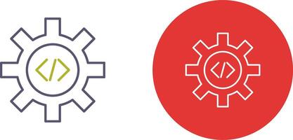 Unique Code Optimization Icon Design vector