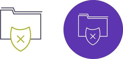 Vulnerable Folder Icon Design vector