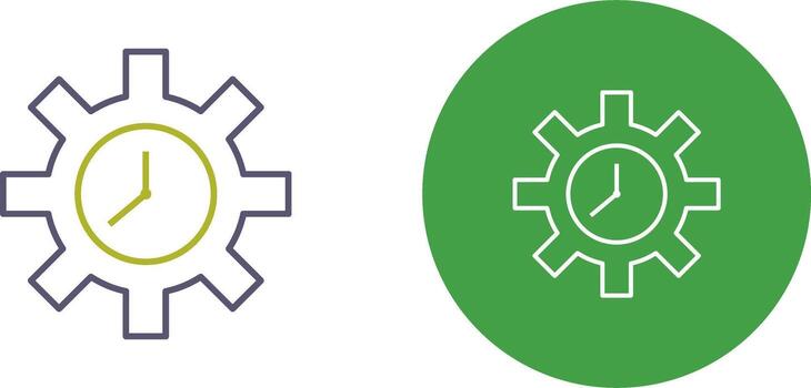 Unique Time Optimization Icon Design vector