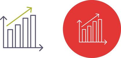 Rising Statistics Icon Design vector