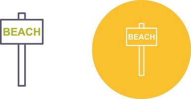 Beach Sign Icon Design vector