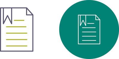Unique Bookmarked Document Icon Design vector