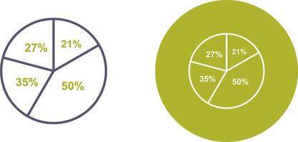 Pie Chart Icon Design vector