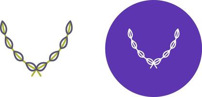 Leaves Wreath Icon Design vector