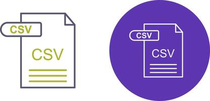 CSV Icon Design vector