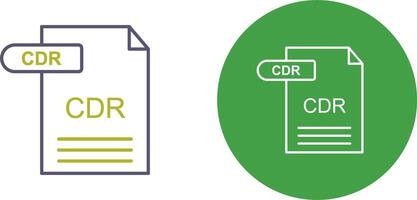 CDR Icon Design vector