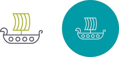 Viking Ship Icon Design vector