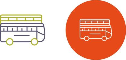 Double Bus Icon Design vector