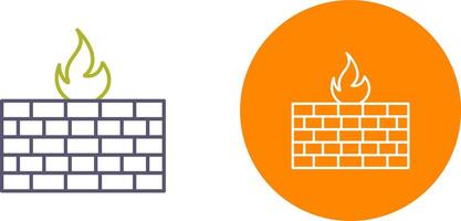 Firewall Icon Design vector