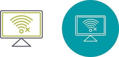 Disconnected Network Icon Design vector