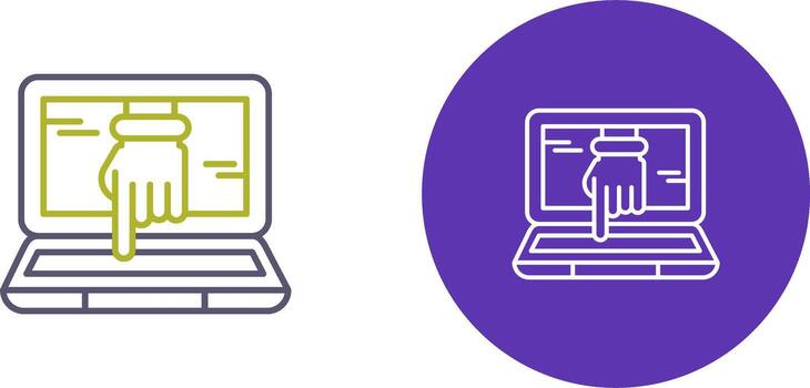 Computer Hacking Icon Design vector