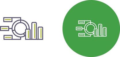 Pie Chart Icon Design vector