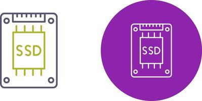 Ssd Icon Design vector