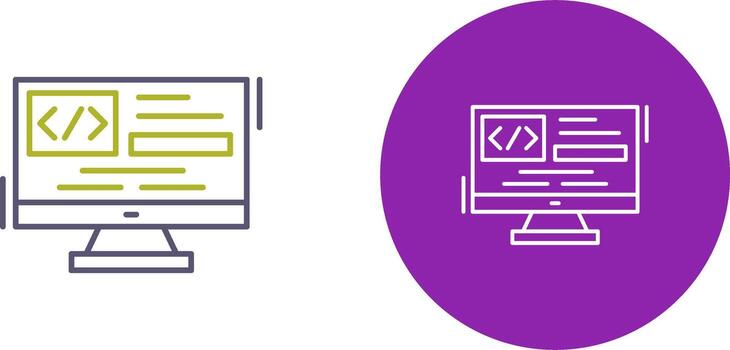 diseño de icono de codificación vector