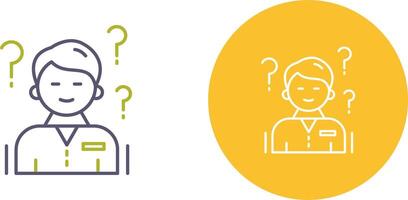 Confuse Icon Design vector