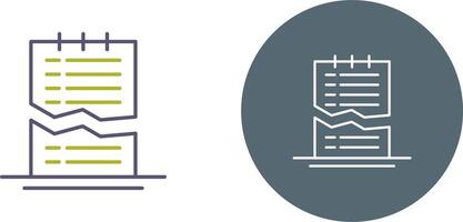Corrupted List Icon Design vector